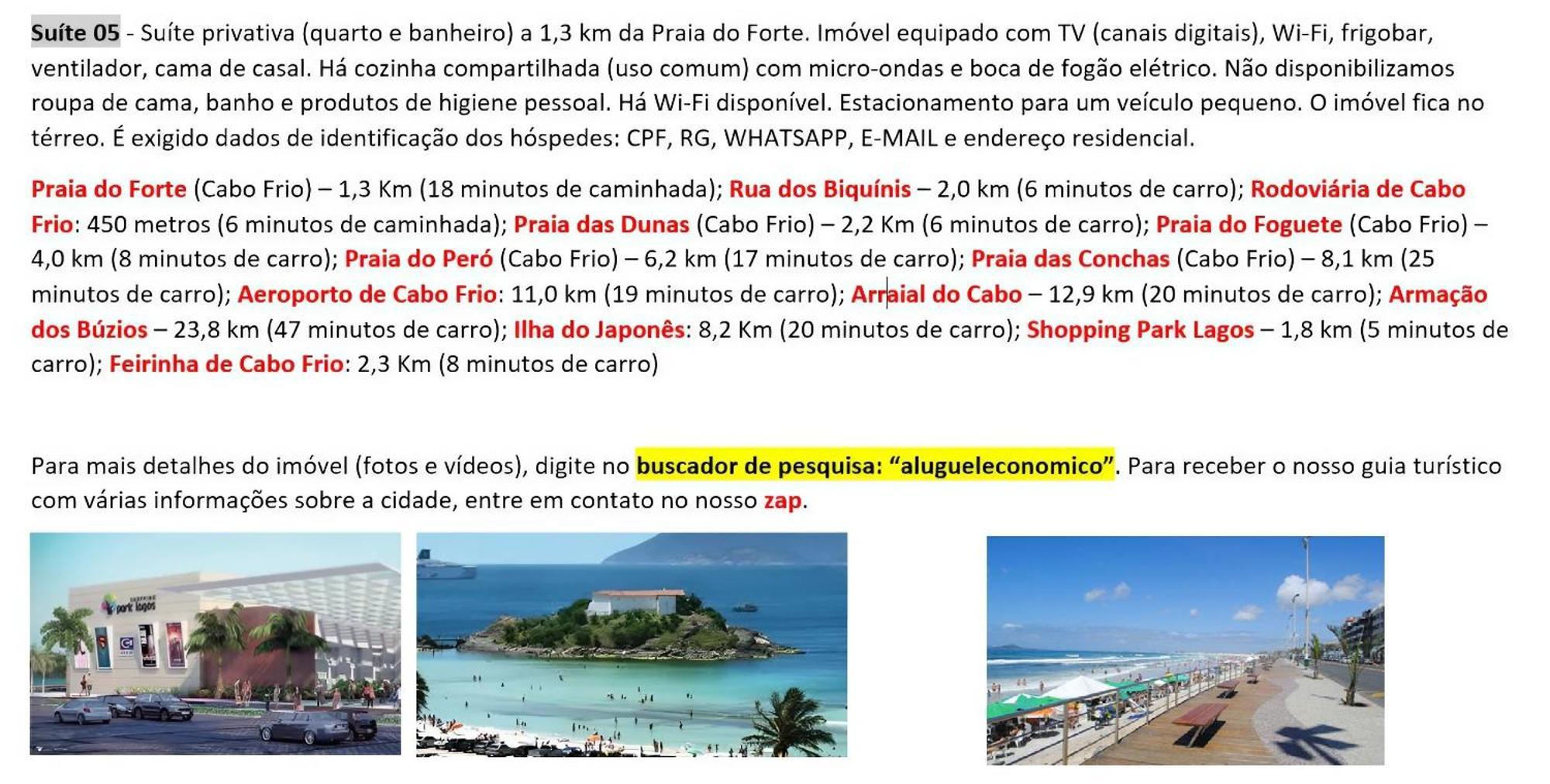 Cabo Frio - Suites - Jardim Flamboyant - Aluguel Economico Ngoại thất bức ảnh
